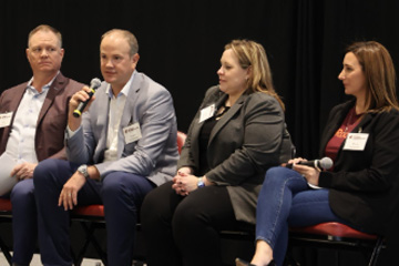 Panelists at the 2025 CMU Real Estate Conference share industry insights with students.