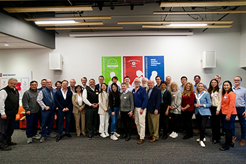 Faculty member Jarvis Smallfield and attendees of Servant Leadership Scholars Conference