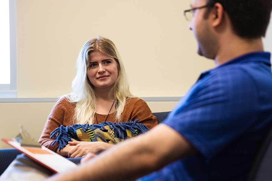 Students role playing in the Counseling Center