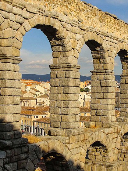 Ancient aqueducts in Spain