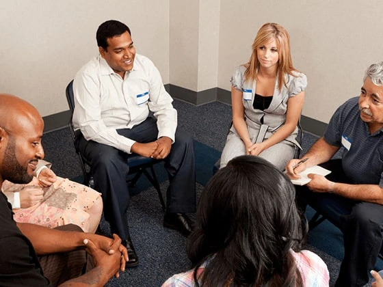 People sitting together in a discussion