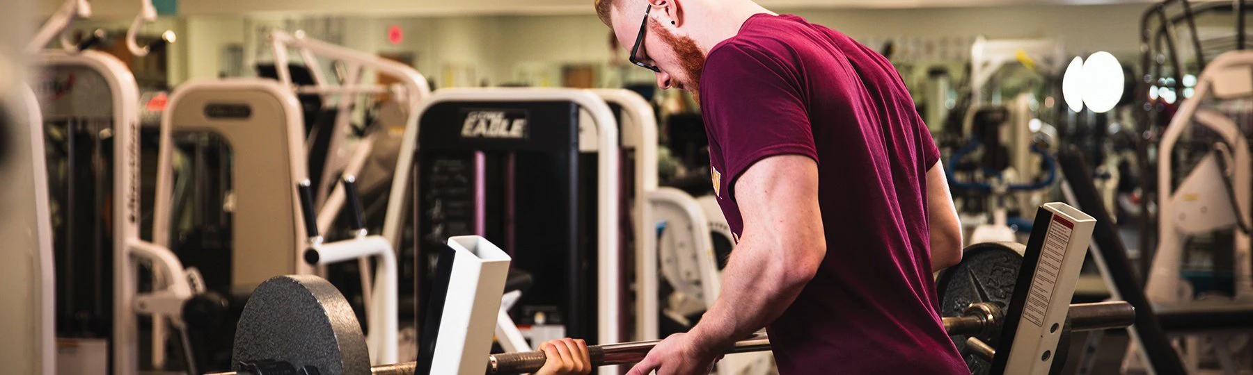 student in a fitness room