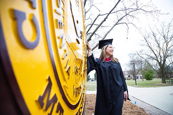 Graduate student with CMU seal