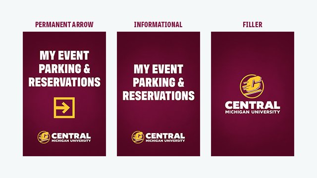 CMU Wayfinding Insert Option Examples