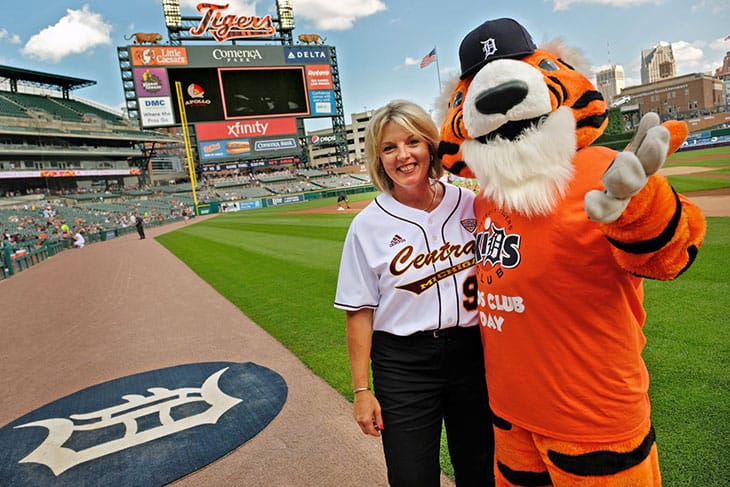 Taking in a Tigers game with PAWS, Detroit's favorite mascot 