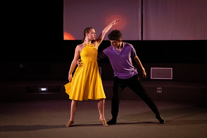 Department of Theatre and Dance students practice their performance of Summer: A Theatre Cabaret.