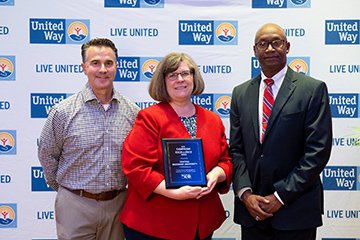 Central Michigan University receives an award at the 2022 United Way Campaign celebration.