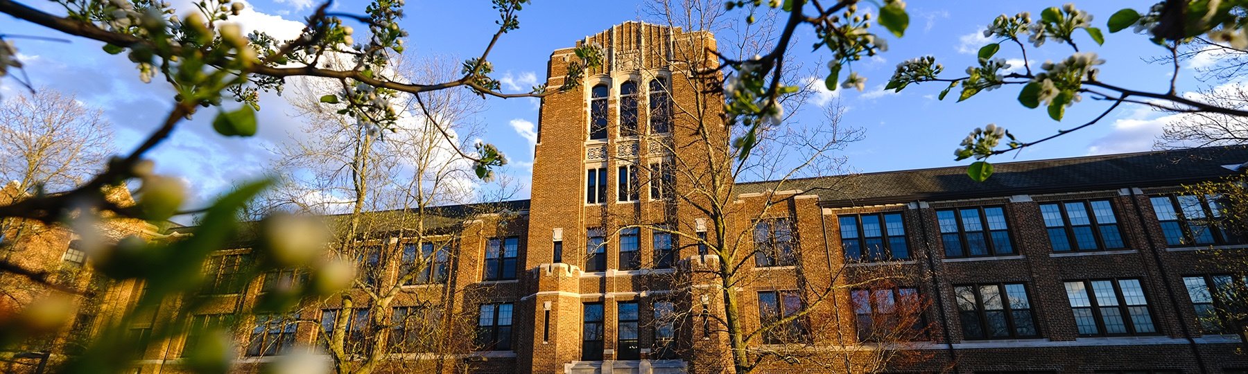 Warriner Hall in spring