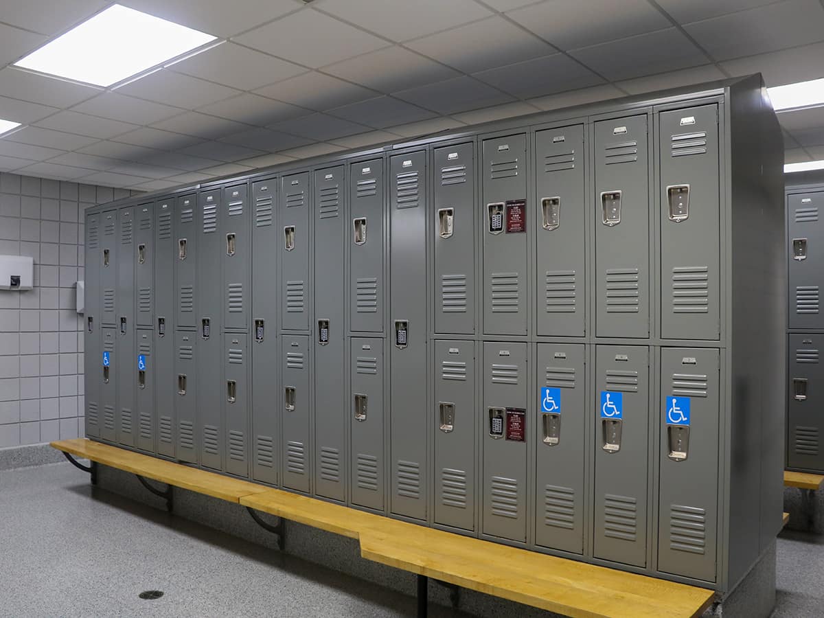 Lockers at the Student Activity Center