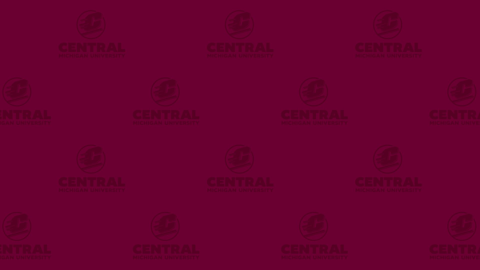 Central Michigan university signature repeated several time in maroon background