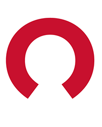 Logo of the company Rocket, red logo.