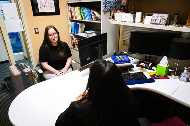 Aaliyah Lannon and Dr. Gina Wilson research Developing Inclusive Settings: Preparing and Supporting Rural Educational Leaders during the McNair Research Institute 2024.