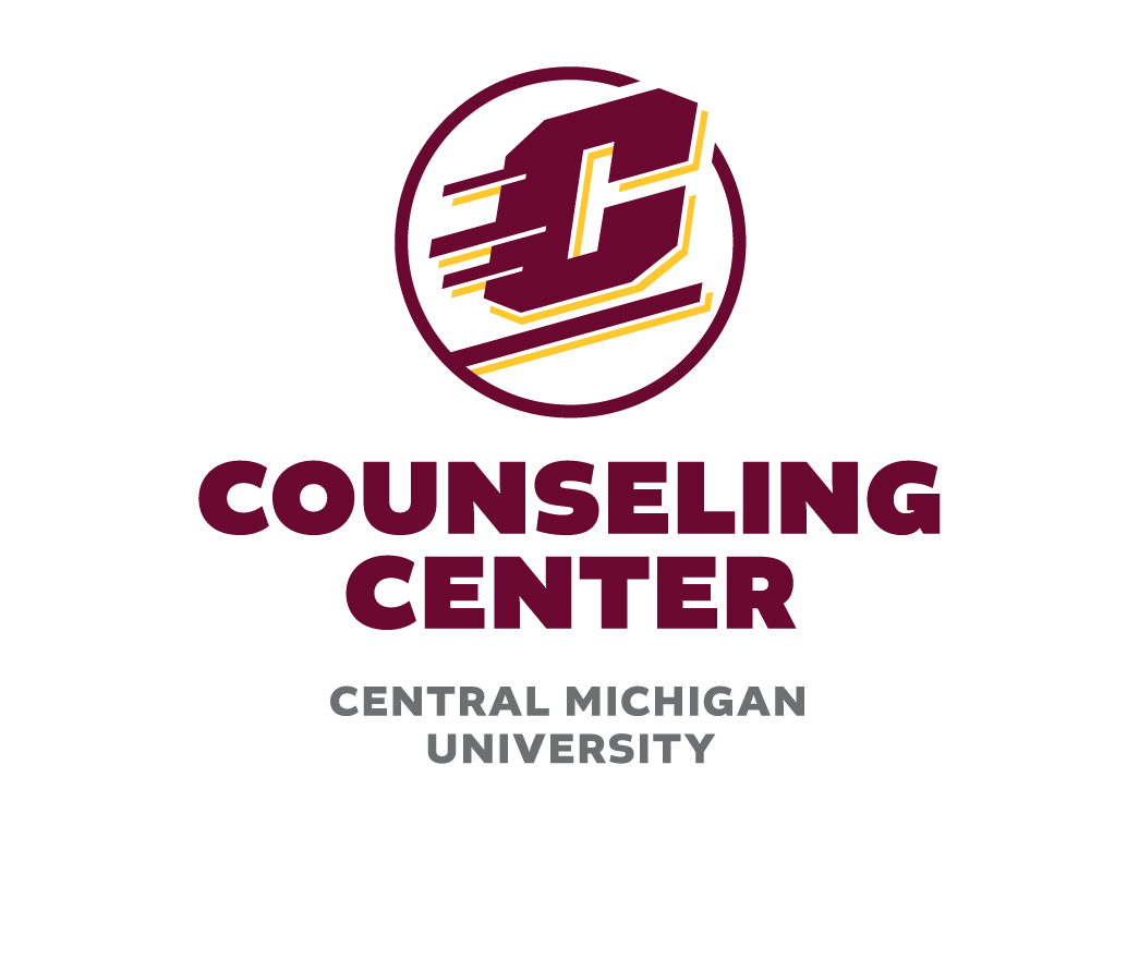 The Action C above the text Counseling Center Central Michigan University.